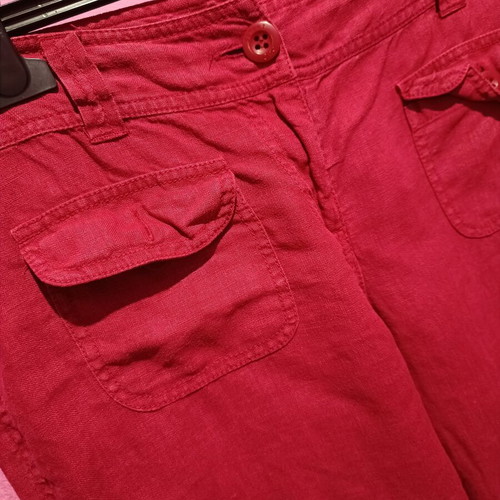 Desigual blouse size L and Street One cotton pants size 42 like new, multicolor red