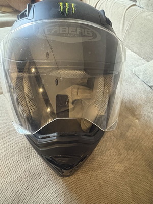 Caberg Stunt Blade full face helmet with sun visor, used, black matt, size M