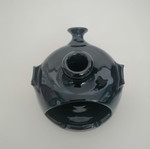 Ceramic ashtray blue with windproof design