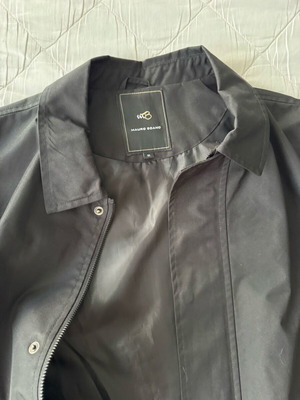 Men's Italian short trench coat used Mauro Boano black XL