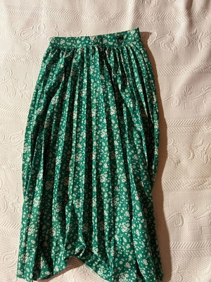 Maxi summer skirt new, green, high-waisted airy