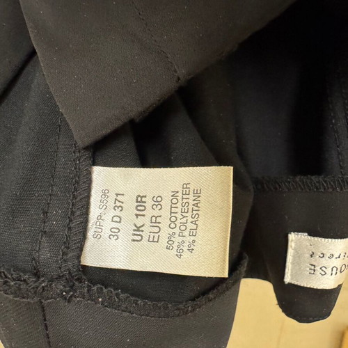 Warehouse black satin evening pants with embroidery and strass like new