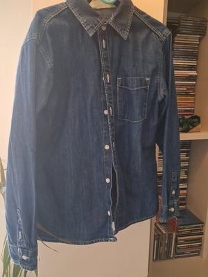 Παιδικό τζιν πουκάμισο H&M 134 cm σαν καινούργιο, μπλε