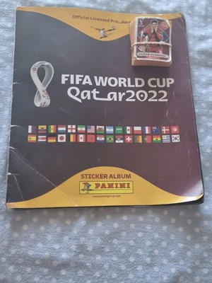 Fifa World Cup Qatar 2022 sticker album used with Panini cards