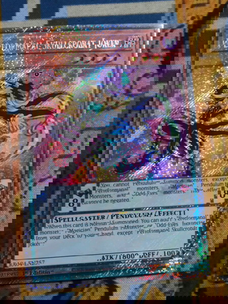 1) Perfomapal Skullcrobat Joker (Platinum Secret Rare, Yugioh)