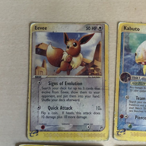Pokémon cards set of 4 used, collectible