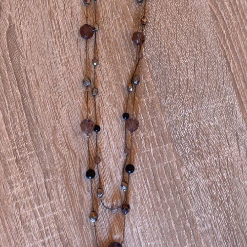 Necklace with beads in black and dark gray shades like new