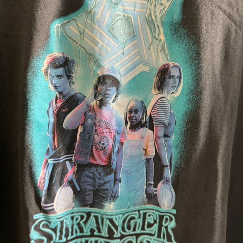 Pull&Bear oversized blouse used, Stranger Things, grey, medium