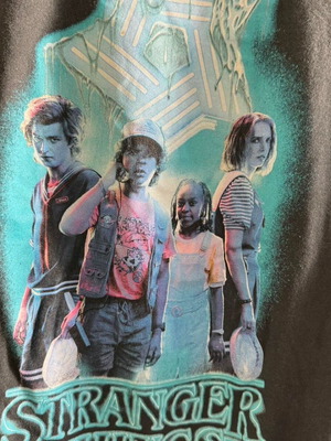 Pull&Bear oversized blouse used, Stranger Things, grey, medium