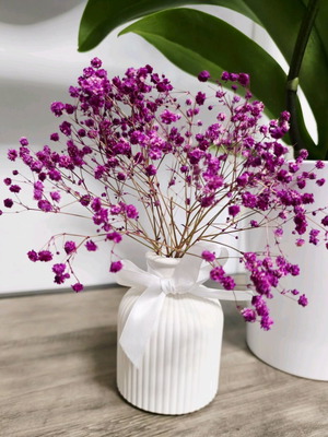 Minimal plaster decorative vase 9cm new