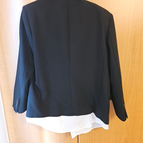 Zara oversized dress-jacket new, size small with medium fit, black-white