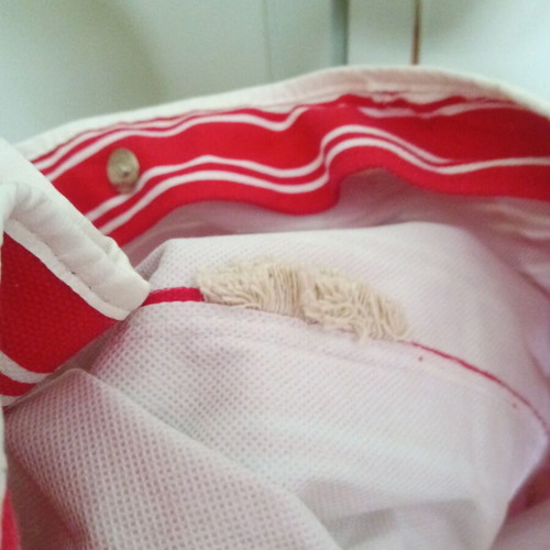 Cotton beach bag, red