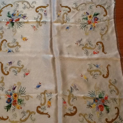 Embroidery used, vintage silk set of 10 pieces