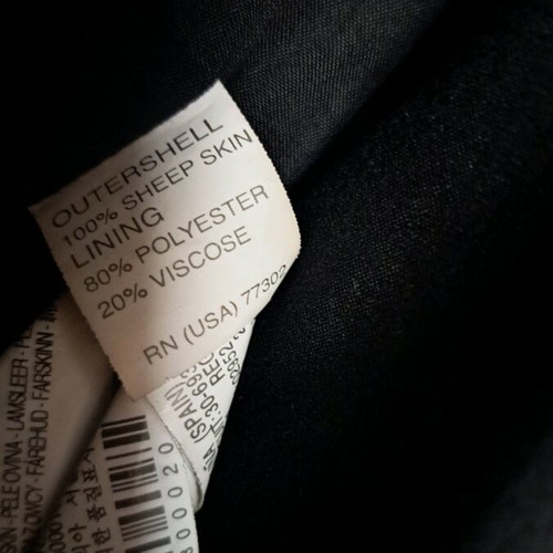 Biker jacket sheepskin Zara used, black, size S