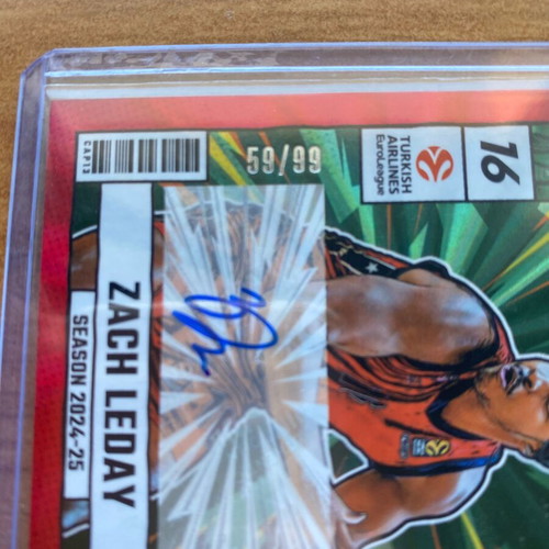 Zach Leday Red Laser Auto Panini Donruss 2024-25 new