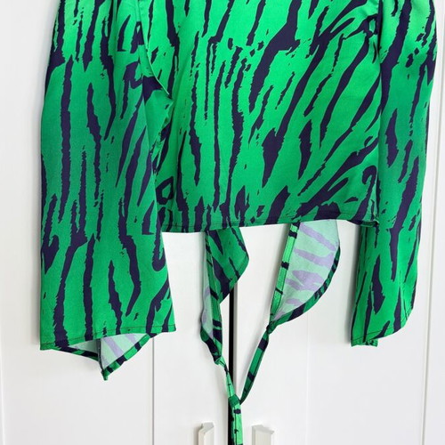 A piece of me women's animal print shirt used satin