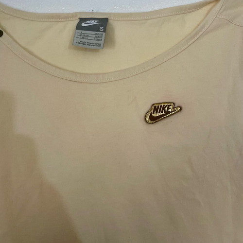 Nike sleeveless women's top size S like new, beige with designs and pocket