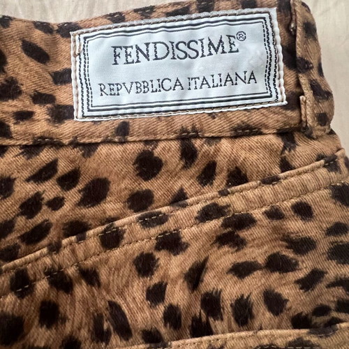 Fendissime vintage leopard mini skirt