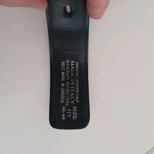 Men's leather belt black like new, length 115 cm
