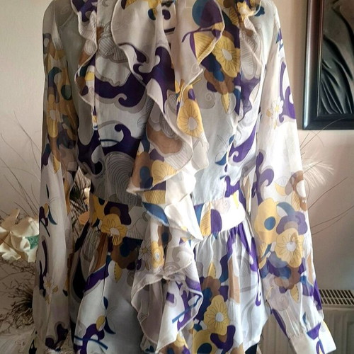 Designers Remix Silk Blouse Like New Multicolor