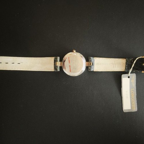 Longines Rodolphe women's watch 34mm NOS navy blue dial leather