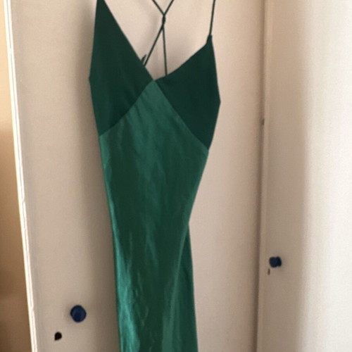 Mango green long dress like new, size S