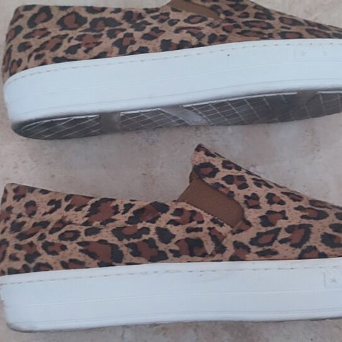 Slip On Sneakers Leopard Leather size 39 like new