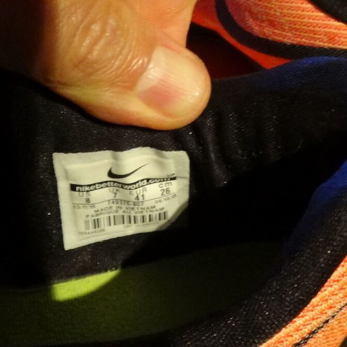 Nike KD 8 basketball shoes used, size 41, orange-black