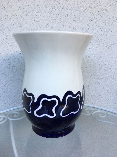  vazo keramikos aspro - mple