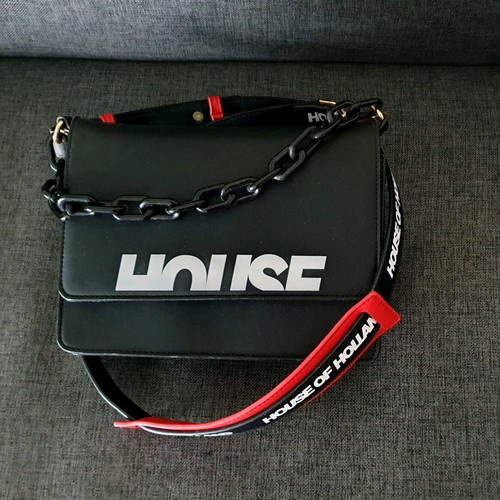 House of Holland cross body bag like new, black and red