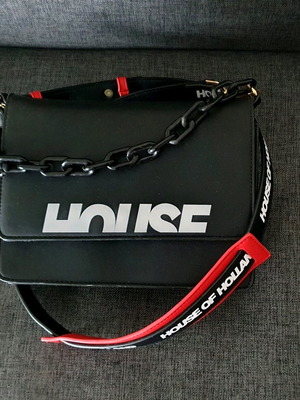 House of Holland cross body bag like new, black and red