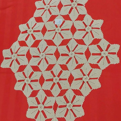 Handmade crochet table runner 80x50 unused