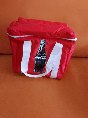 Coca Cola cooler bag used, red