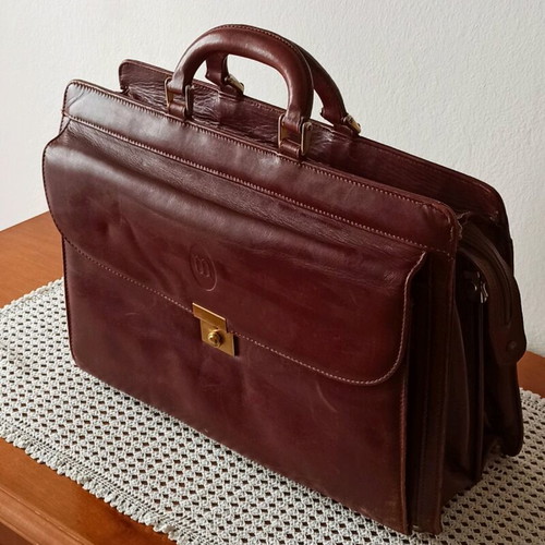 Leather Professional Briefcase Bordeaux used