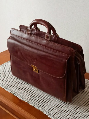 Leather Professional Briefcase Bordeaux used