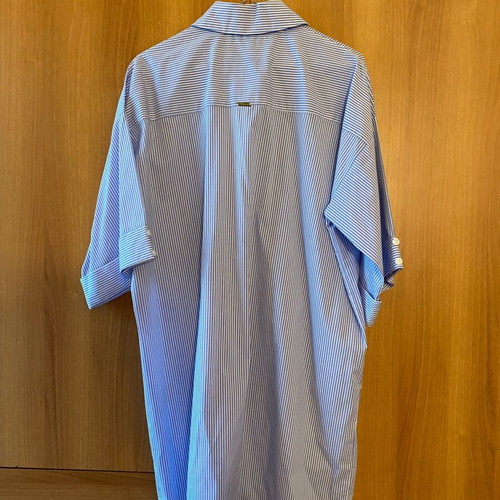 Regalinas long oversized shirt new, white and blue striped