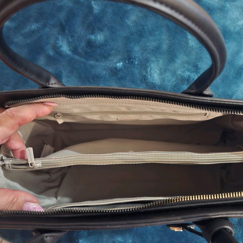 David Jones Paris black classic handbag new
