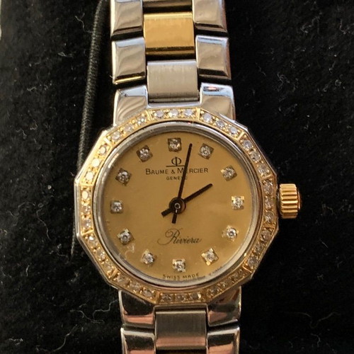 Baume & Mercier Riviera Mini ladies diamond watch used with box and papers