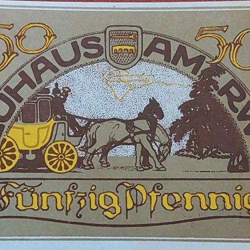 Γερμανικό Notgeld 50 Pfennig 1921 Neuhaus am Rennweg συλλεκτικό χαρτονόμισμα