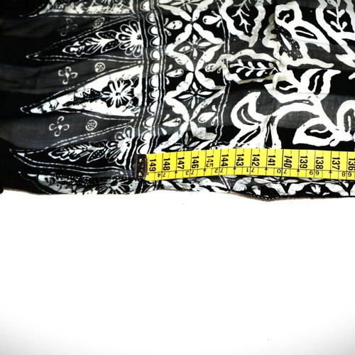 Siam Silk Batik Scarf black and white, new