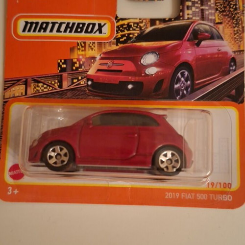 Matchbox Fiat 500 Turbo 2019 toy car new