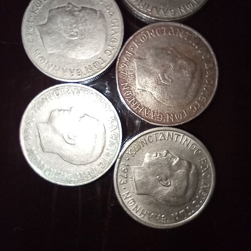 2 Drachmae 1970, 1967, 1966, 1973 like new