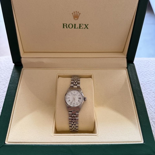 Rolex DateJust 6516 26mm used women's watch white dial