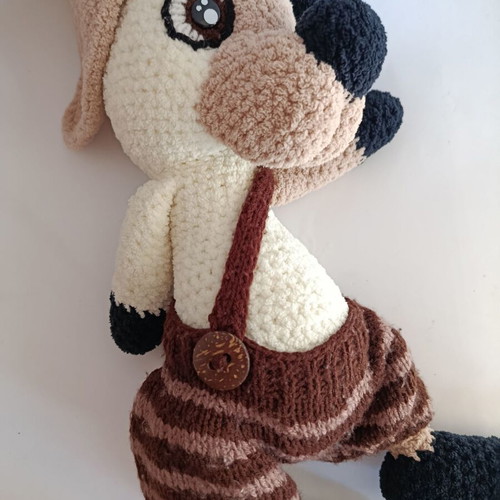 Handmade Amigurumi Dog 40 cm like new