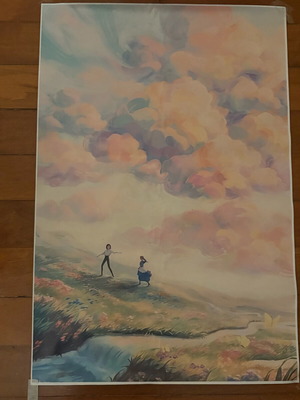 Καμβάς Howl's Moving Castle αφίσα σαν καινούργιο, Howl & Sophie ηλιοβασίλεμα