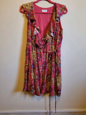 Funky Buddha mini floral dress like new, pink multicolor