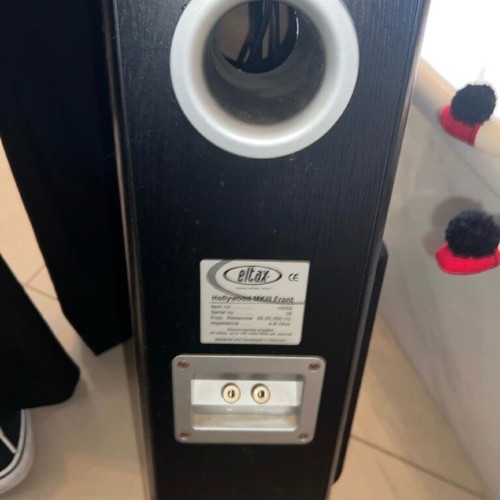 Eltax Hollywood MKIII black speakers like new, floor-standing pair with woofer