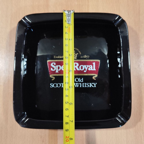 Spey Royal scotch whisky ceramic ashtray used, vintage promotional