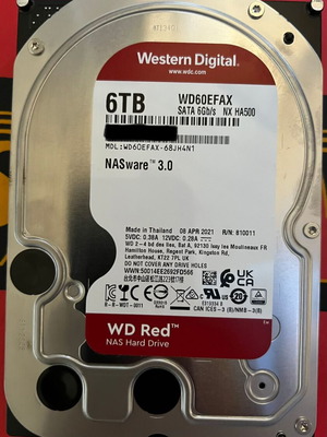 Western Digital WD Red 6TB HDD WD60EFAX σαν καινούργιο