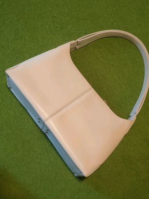 Italian leather Abro bag used, shoulder, white